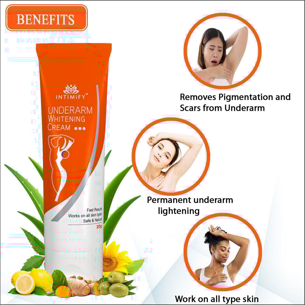 Under Arm Whitening Cream with Retinol, Hyaluronic, Kojic Acid, Glutathione, Vitamin C