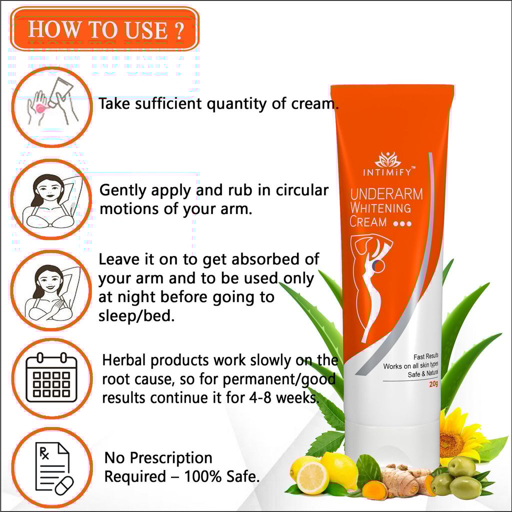 Under Arm Whitening Cream with Retinol, Hyaluronic, Kojic Acid, Glutathione, Vitamin C