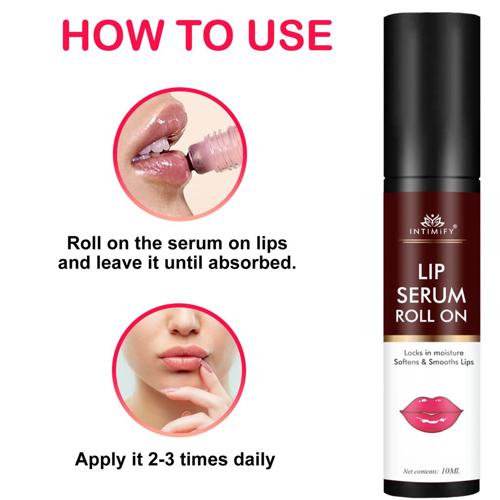 Intimify Lip Serum Roll On Makes Lips Soft and Supple, Heal Cracked Lips, Moisturize Lips