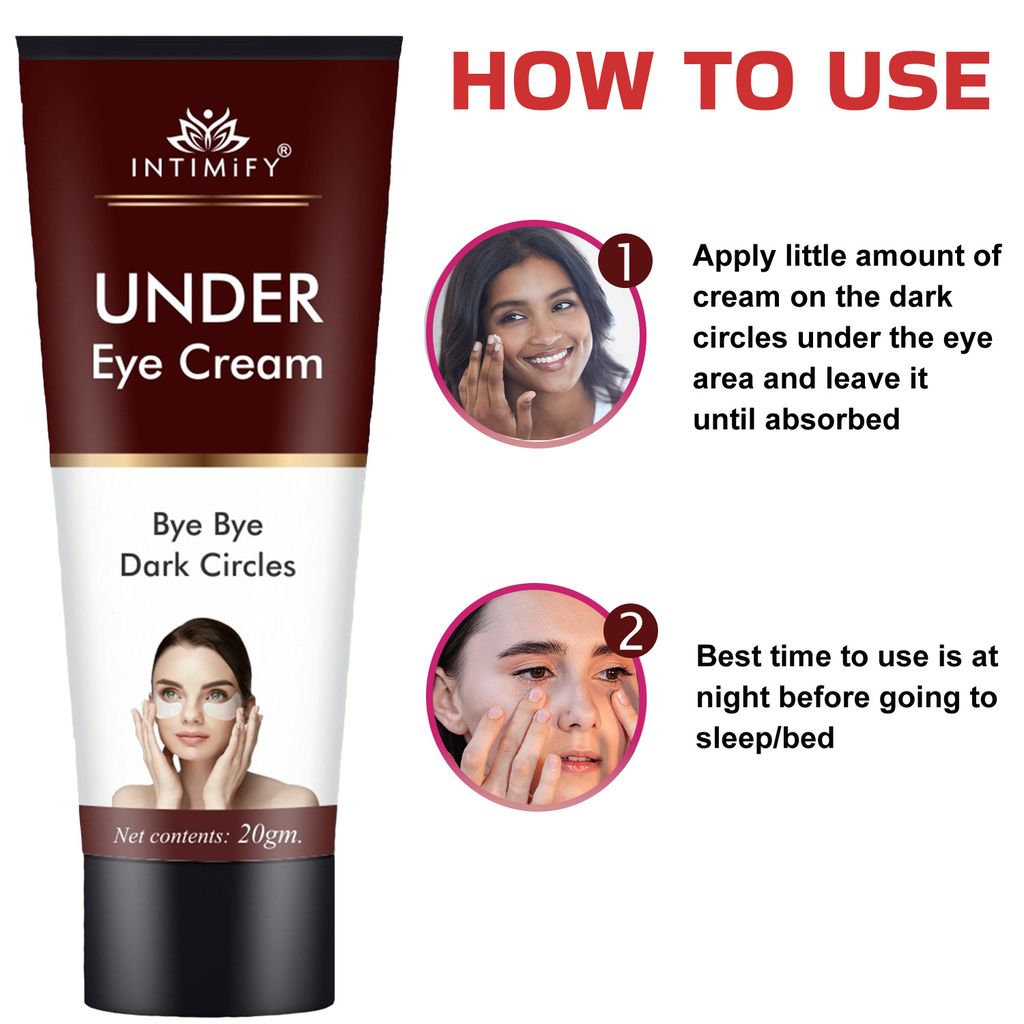 Intimify Under eye cream, dark circle cream, eye lift cream, dark circle remover, wrinkles cream, 20 g