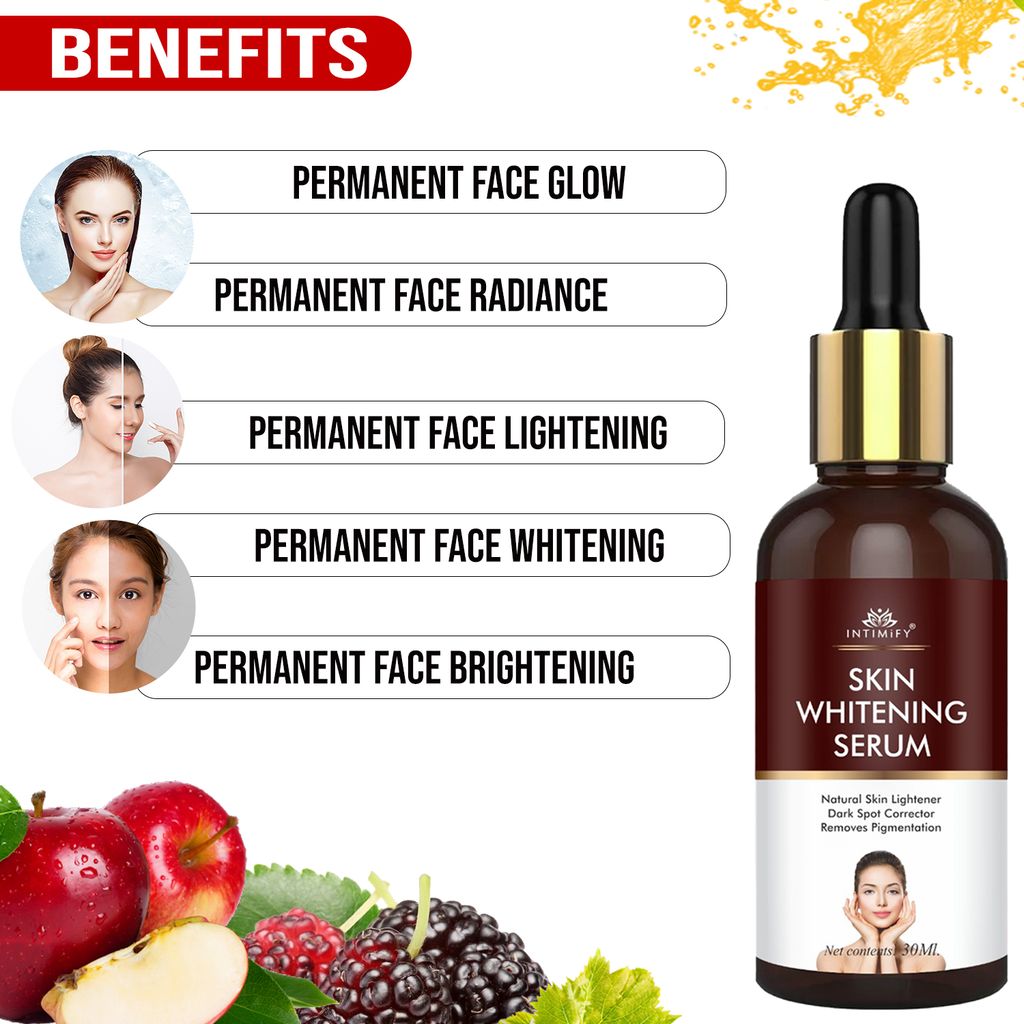 Intimify Skin Whitening Serum for Skin Lightening, Skin Brightening, Face Glow & Dark Spots, Face Serum