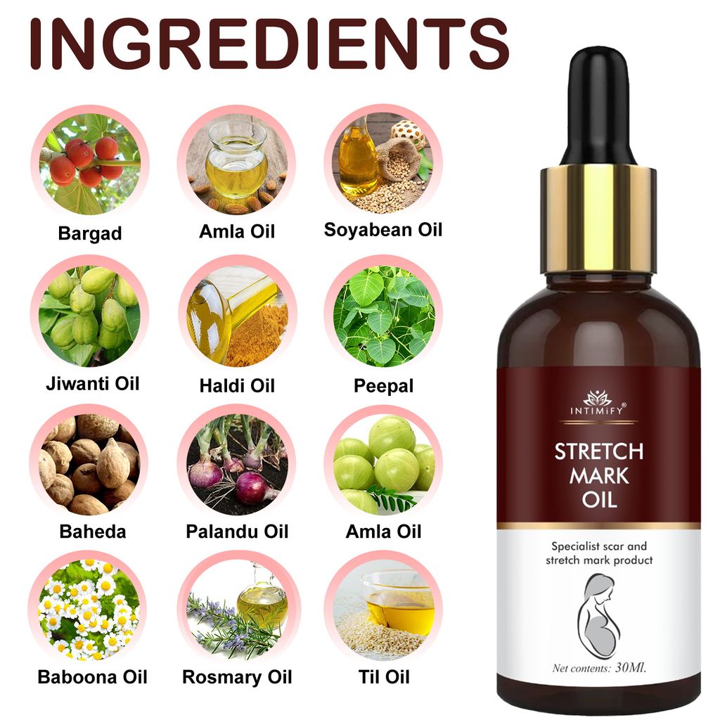Intimify stretch mark oil, stretch mark cream, stretch marks remover, Shaping & Firming Oil, 30 mL