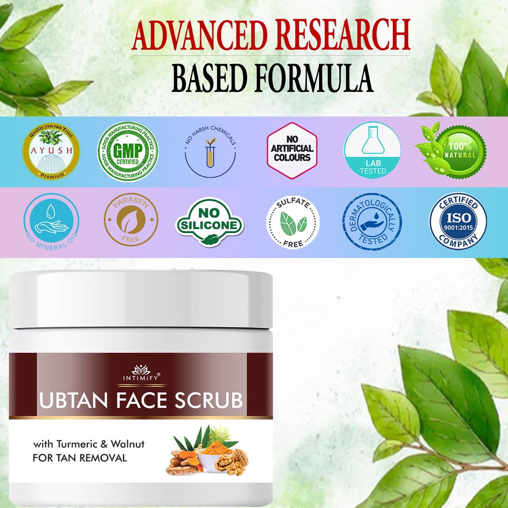 Intimify Ubtan Face Scrub for Excess Oil Control, Tan Removal, blackhead scrub, blackhead removing cream, black head remover