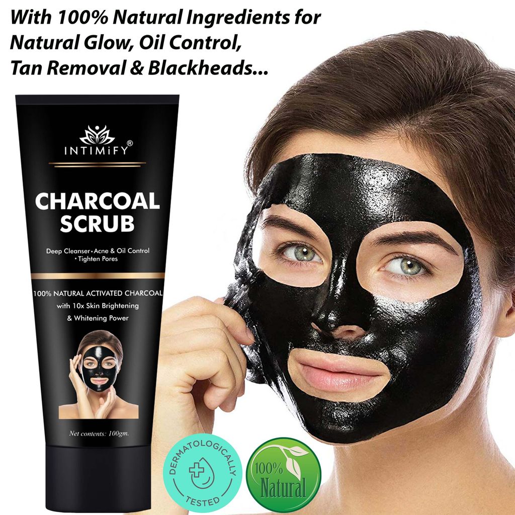 Intimify Charcoal Peel-off mask for Deep Pore Cleaning, Eliminates Dead Skin, Excess Oil Control, Tan Removal