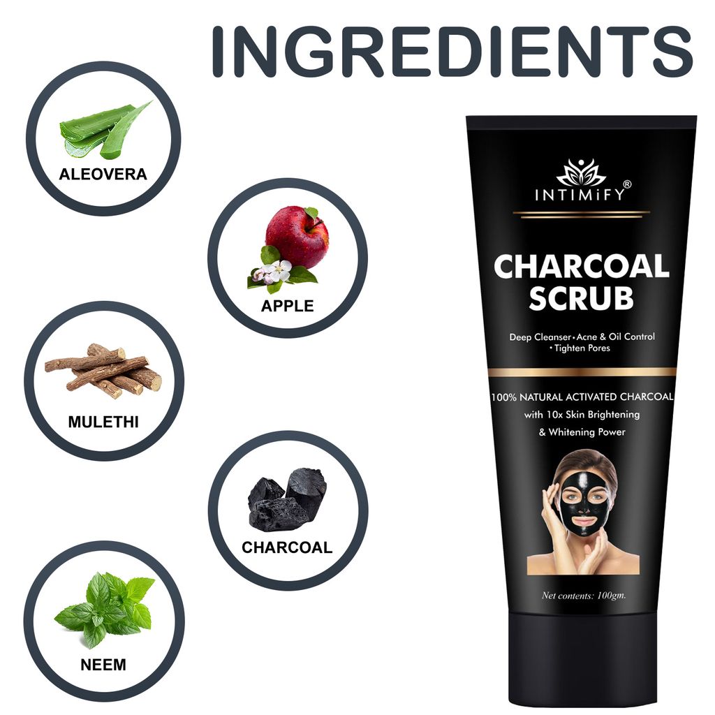 Intimify Charcoal Peel-off mask for Deep Pore Cleaning, Eliminates Dead Skin, Excess Oil Control, Tan Removal