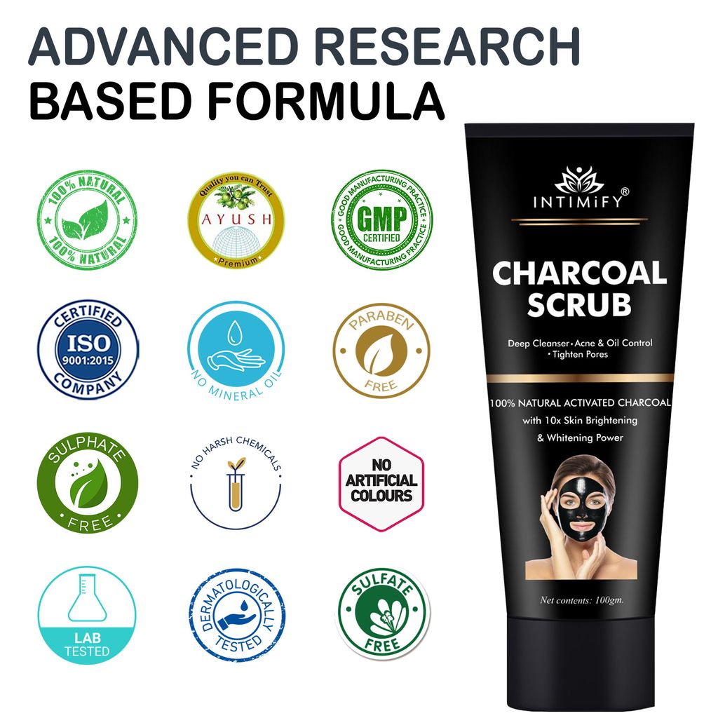 Intimify Charcoal Peel-off mask for Deep Pore Cleaning, Eliminates Dead Skin, Excess Oil Control, Tan Removal