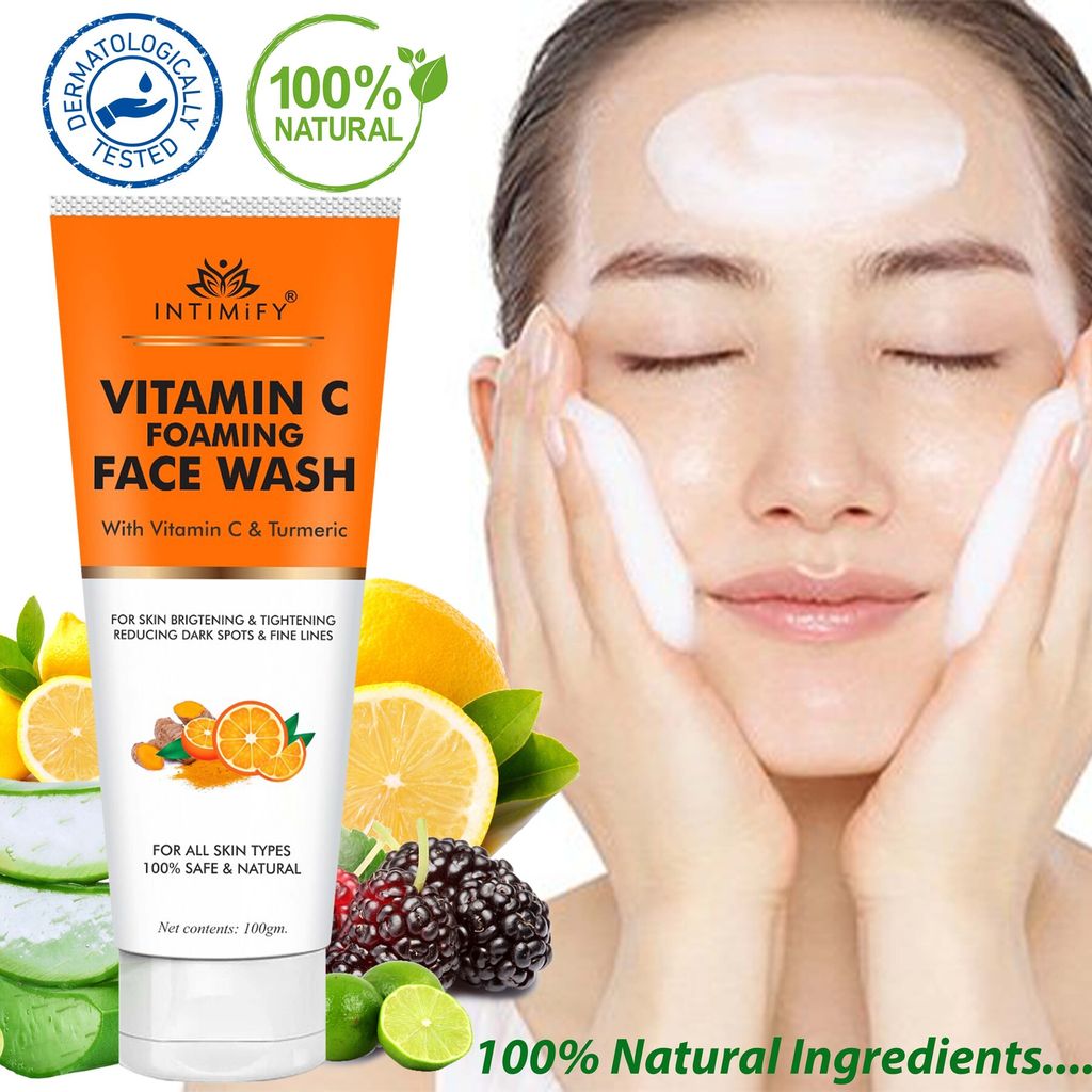 Vitamin C Face Wash, face wash, anti aging wrinkles face wash, anti aging face wash, skin brightening face wash, 100 gm