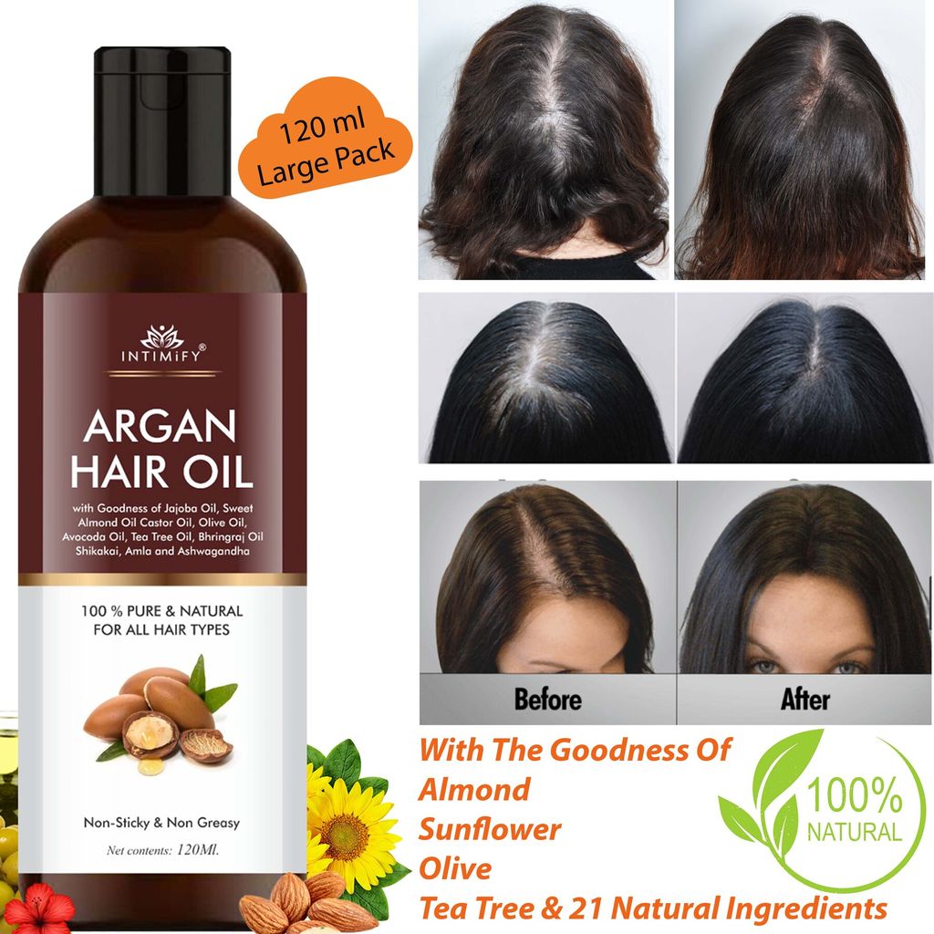 Intimify Argan oil, hair growth oil, dandruff oil, hair care, hair fall growth oil, bhringraj oil, hair nourishment, argan hair oil