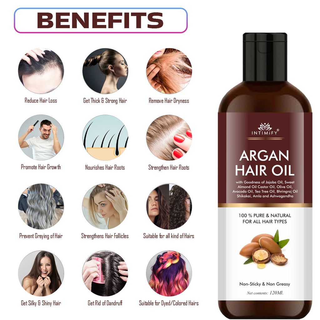 Intimify Argan oil, hair growth oil, dandruff oil, hair care, hair fall growth oil, bhringraj oil, hair nourishment, argan hair oil