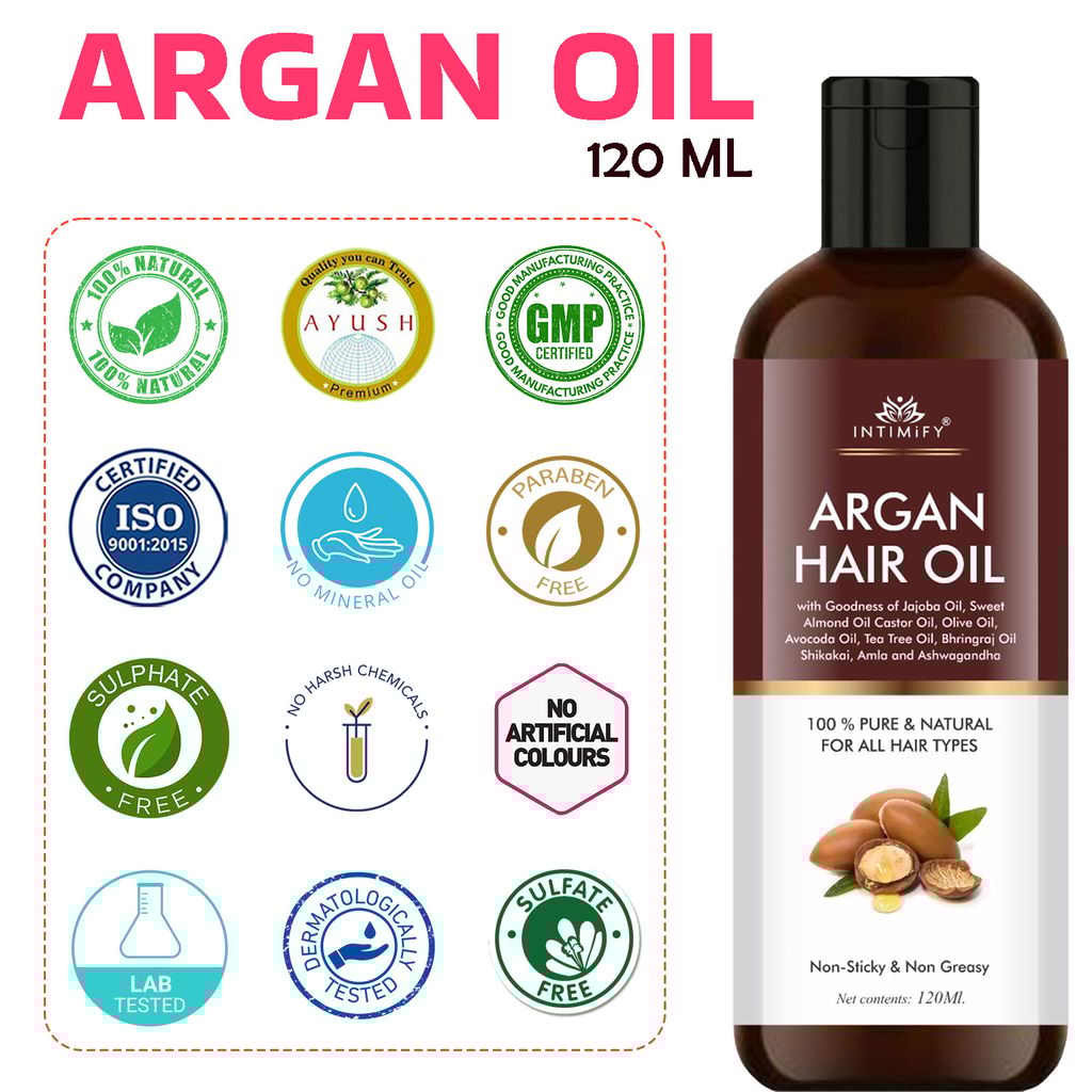 Intimify Argan oil, hair growth oil, dandruff oil, hair care, hair fall growth oil, bhringraj oil, hair nourishment, argan hair oil