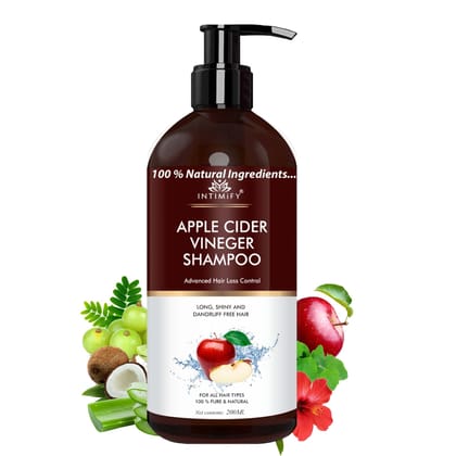 Intimify Apple Cider Hair Shampoo, hair shampoo, anti dandruff shampoo, anti hairfall shampoo, hair loss shampoo