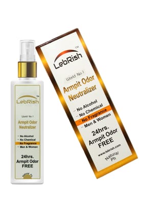 Armpit Odor Neutralizer | Underarm Odor Remover Spray | LebRish | Zero Fragrance | 100 ml
