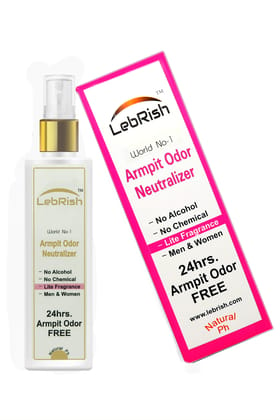 Armpit Odor Neutralizer | Underarm Odor Remover Spray  | LebRish | Lite Fragrance | 100ml
