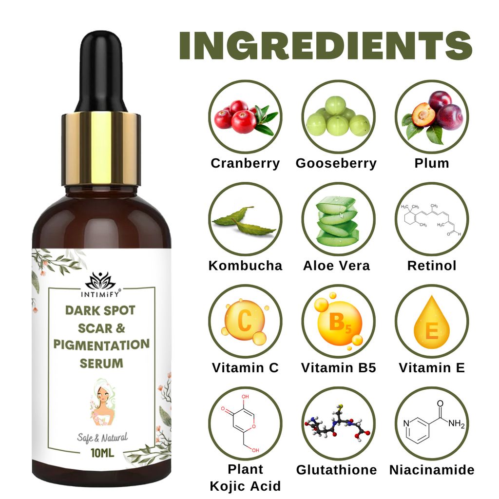 Intimify Dark Spot serum, Serum for Skin Brightening, anti acne serum, skin whetining serum, pigmentation serum, 10 ml