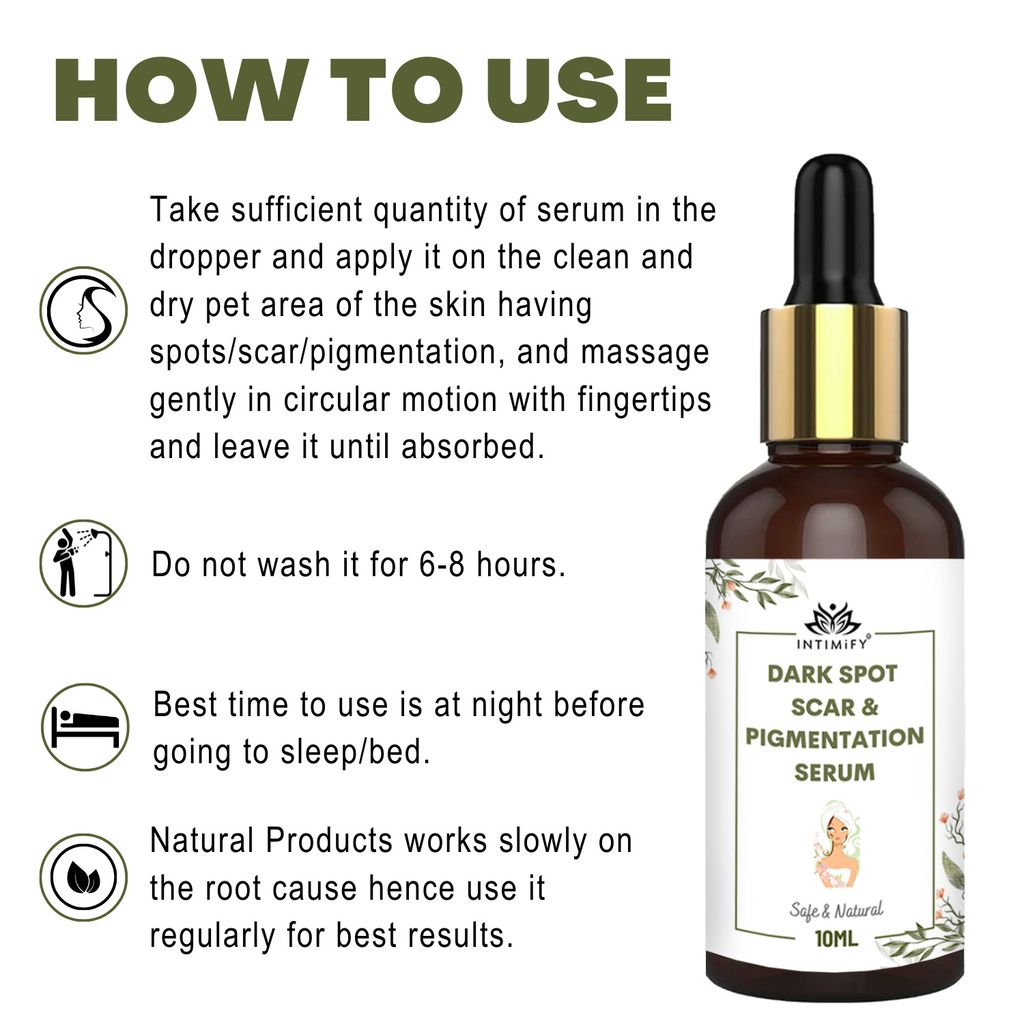 Intimify Dark Spot serum, Serum for Skin Brightening, anti acne serum, skin whetining serum, pigmentation serum, 10 ml