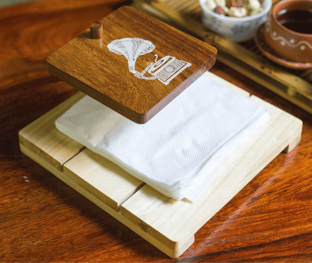 IVEI Mandala Rosewood Napkin Holder - Gramophone