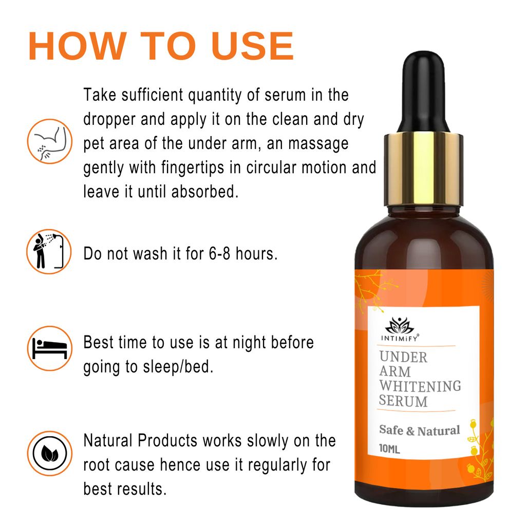 Intimify Underarm Whitening Serum for Underarm Whitening & Lightening, Removes Underarm Pigmentation