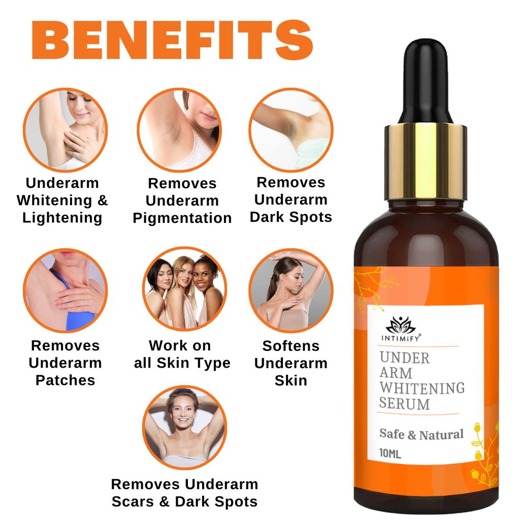 Intimify Underarm Whitening Serum for Underarm Whitening & Lightening, Removes Underarm Pigmentation