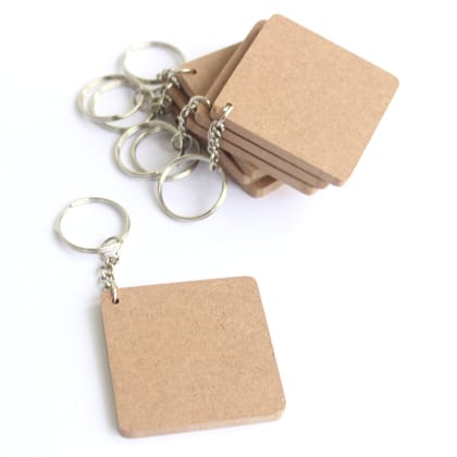 IVEI DIY MDF Key Chains - Set of 20- 2 in X 2 in