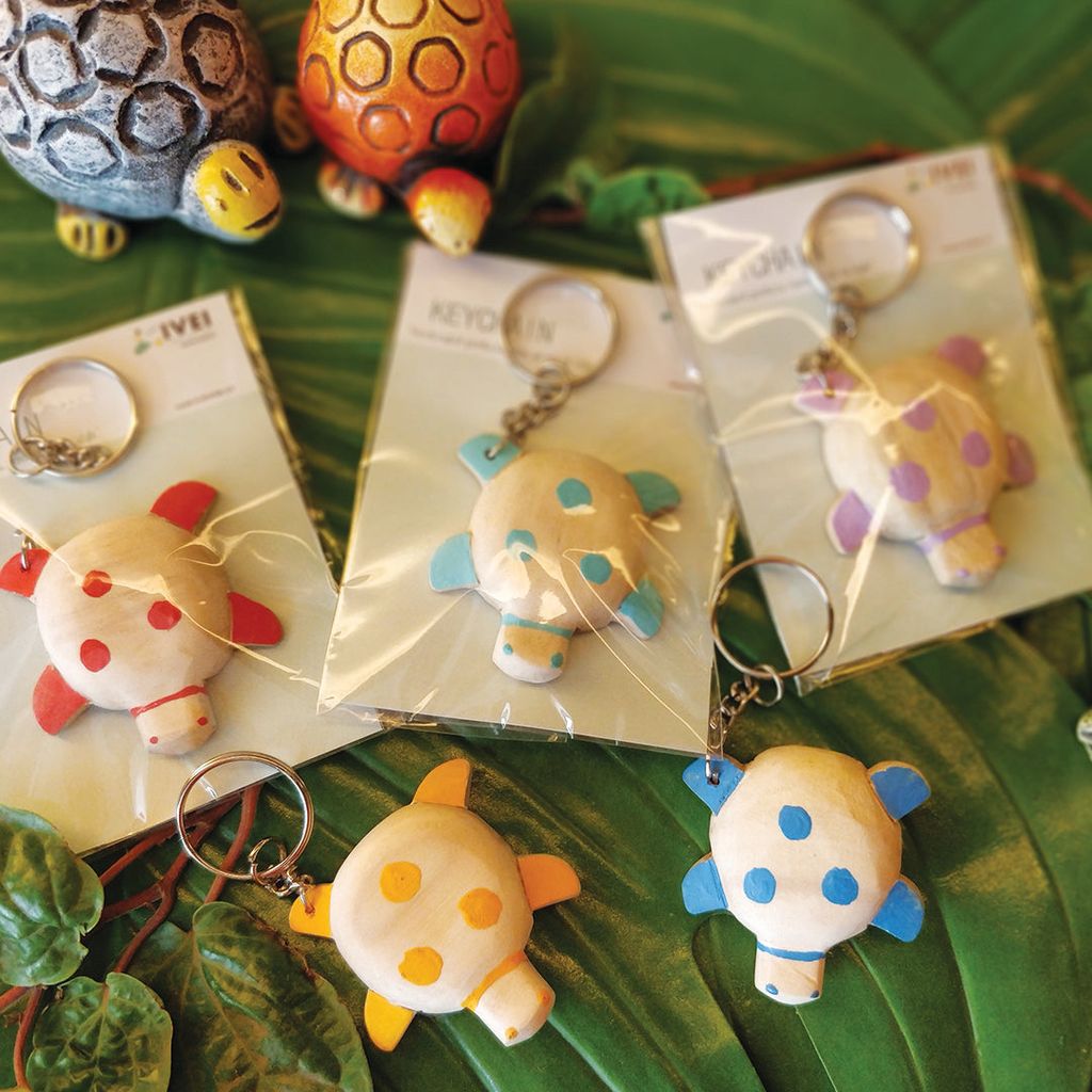IVEI Wooden Turtle Keyring - Set of 3