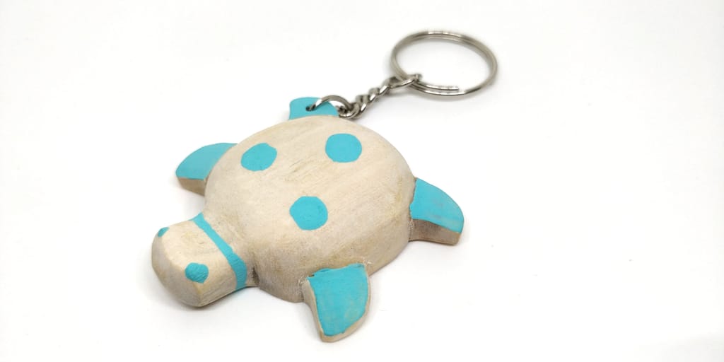 IVEI Wooden Turtle Keyring - Set of 3
