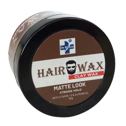 Dr Kleenz Clay Hair Wax | Matte Look | Strong Hold | Vitamin Enriched | Hair Style (50 Gm)