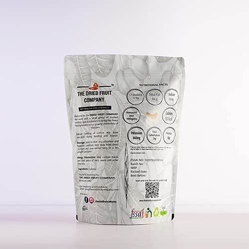 THE DRIED FRUIT COMPANY Cashews Natural Cashew Kaju Kaaju Cashew Nut Unsalted Cashew Whole Cashews In Fresh Dry fruits Nutritious Delicious 250g Pack of 1