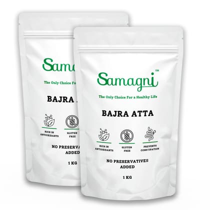 Samagni Bajra Atta | Pearl Millet Flour | Fresh Healthy Gluten-Free 2 KG