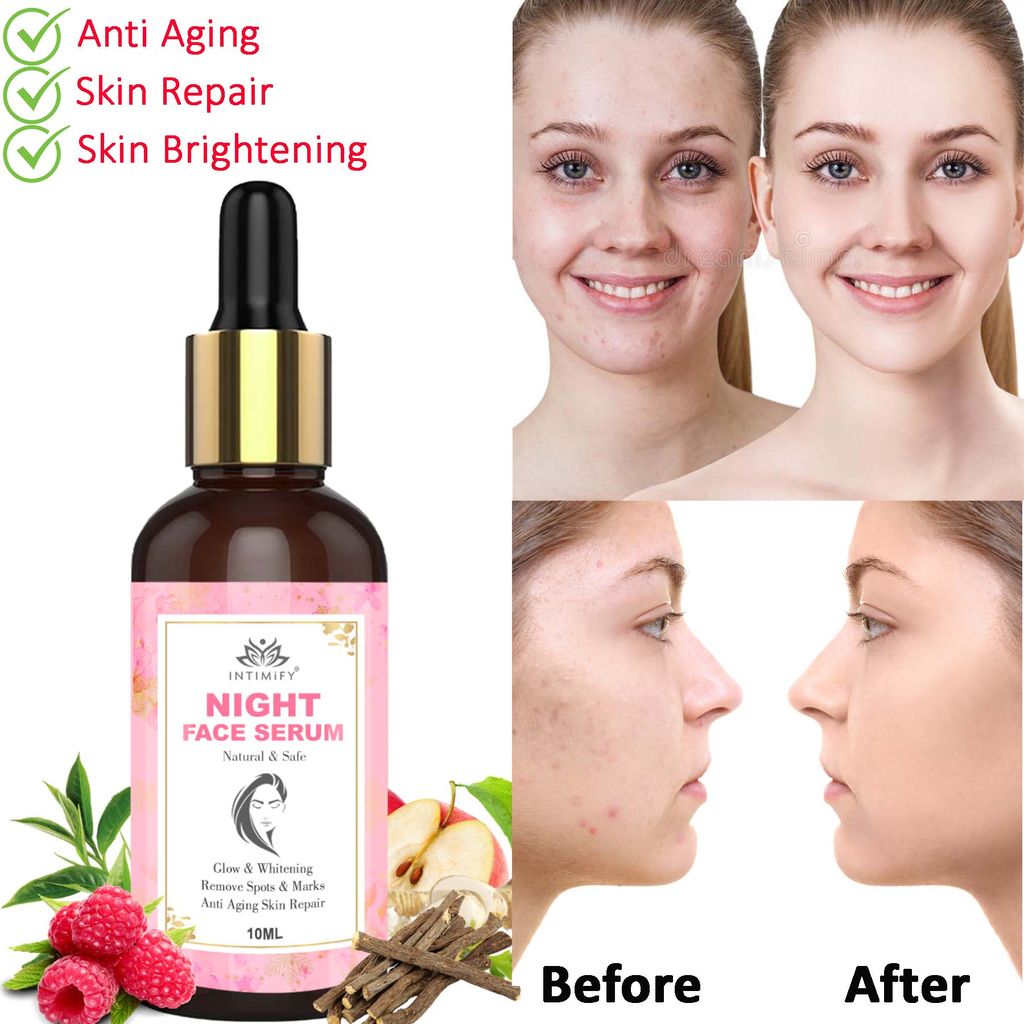 Intimify Night Face Serum, skin brightening serum, face serum, vitamin c face serum, anti acne serum, 10 ml