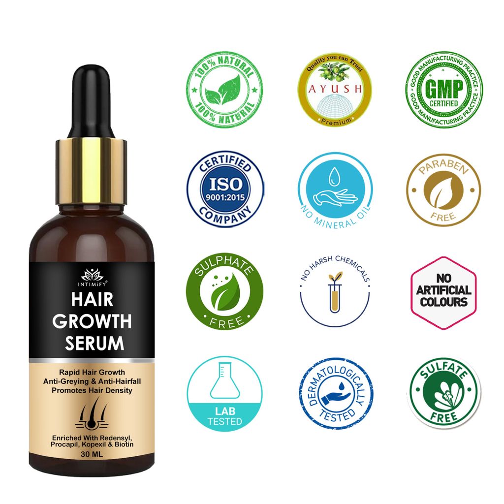 Intimify Hair Growth Serum, for Hair Growth, hair fall serum, hair regrowth, anti hairfall, hair fall control, 30 ml