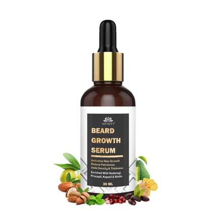 Intimify Beard Growth Serum, beard growth, beard oil, moustache growth oil, beard growth oil, 30 ml