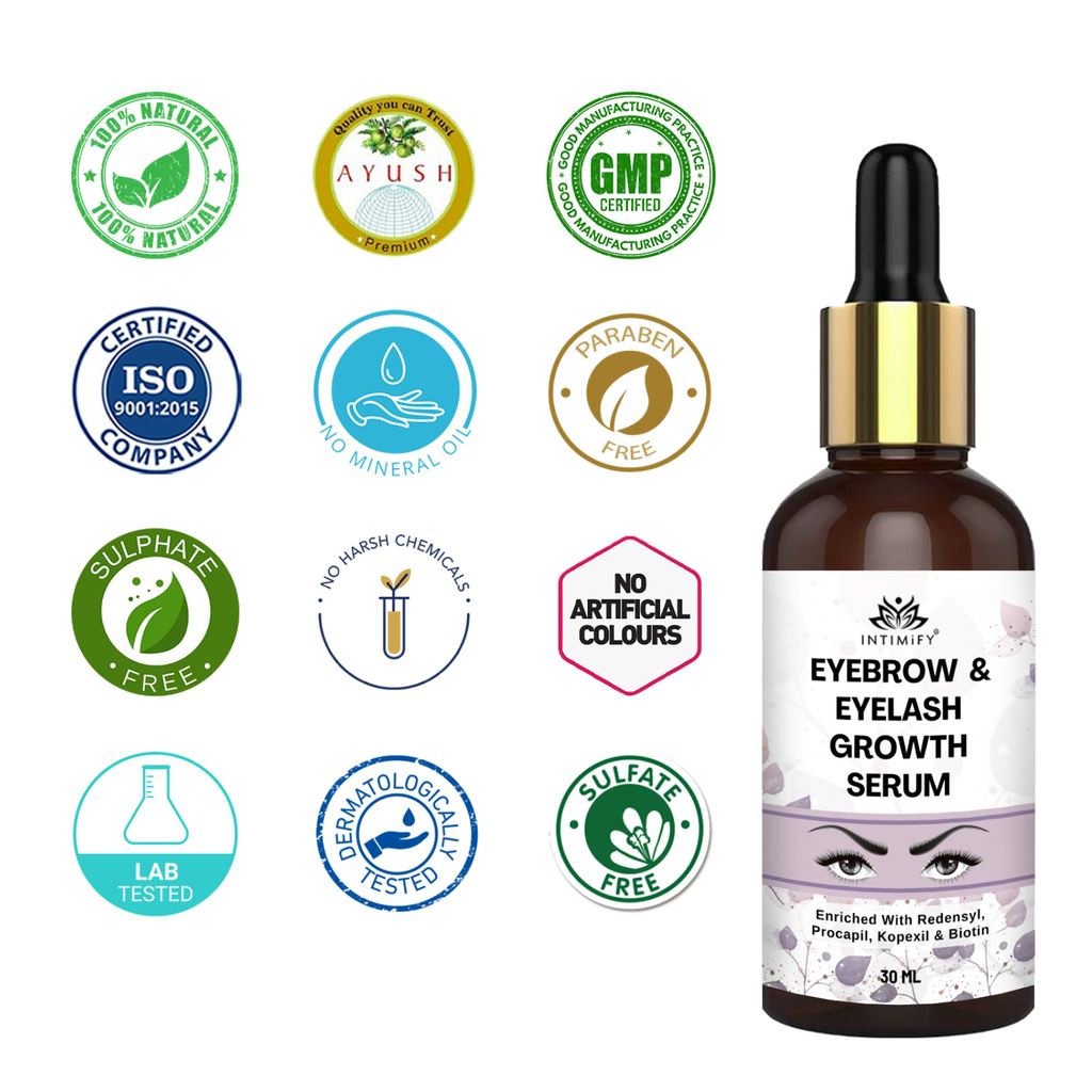 Intimify eyelash growth oil, eyebrow growth oil, eye brows eyelash growth oil, 30 mL