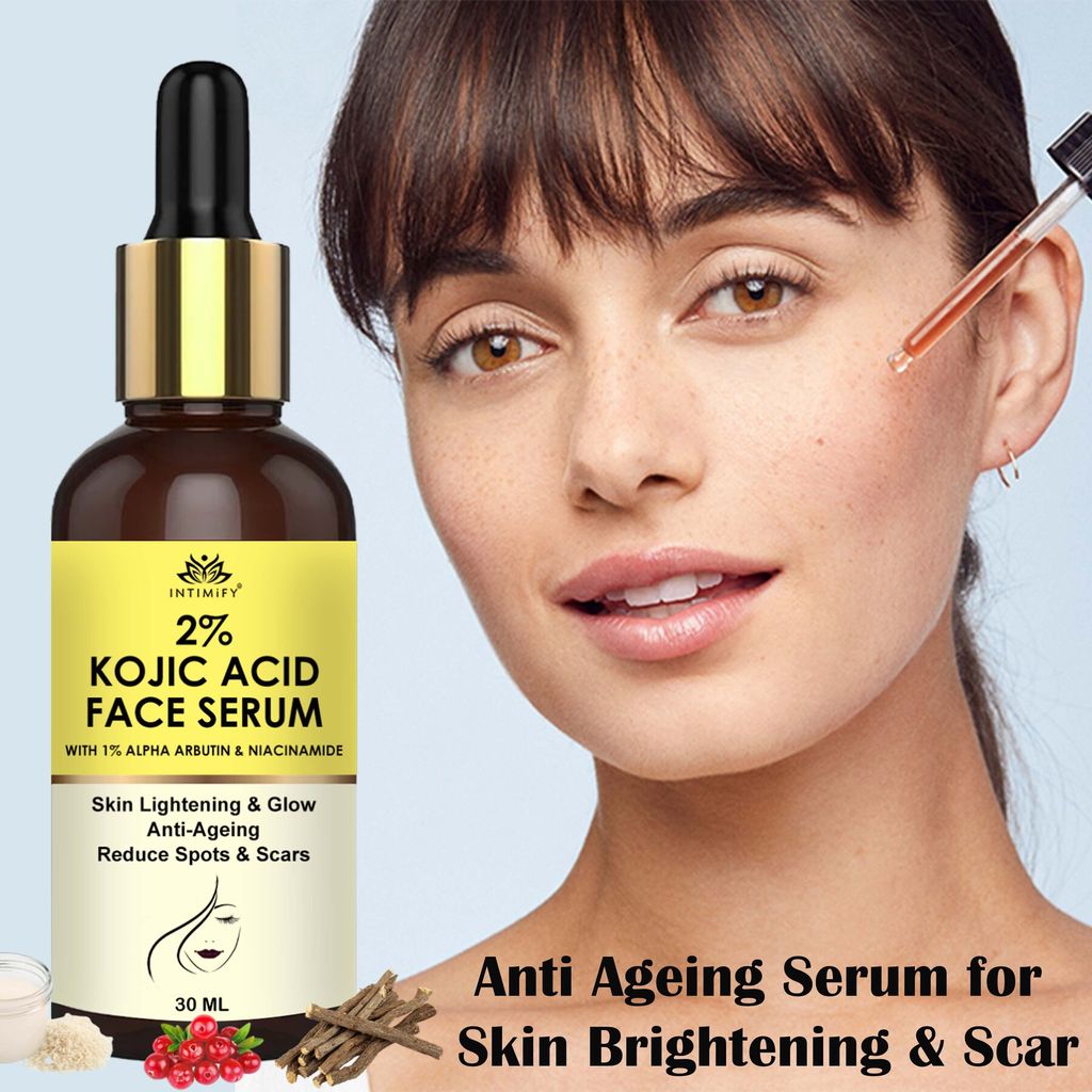 Intimify 2% Kojic Acid Serum, for Skin Brightening, skin whitening, anti acne serum, anti acne face serum, 30 ml