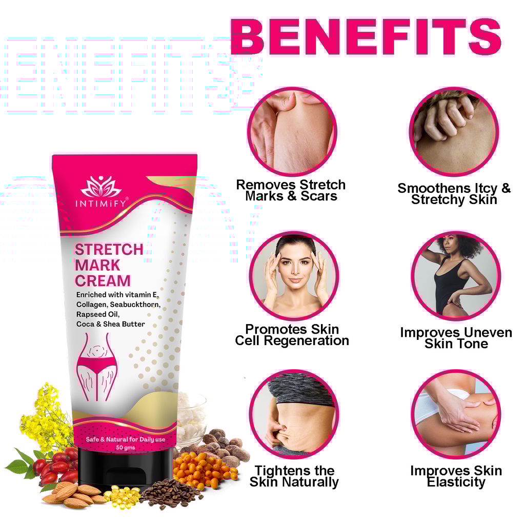 Intimify Stretch Mark Cream, Stretch Mark Remover, Scar Cream, Firming Cream 50 g