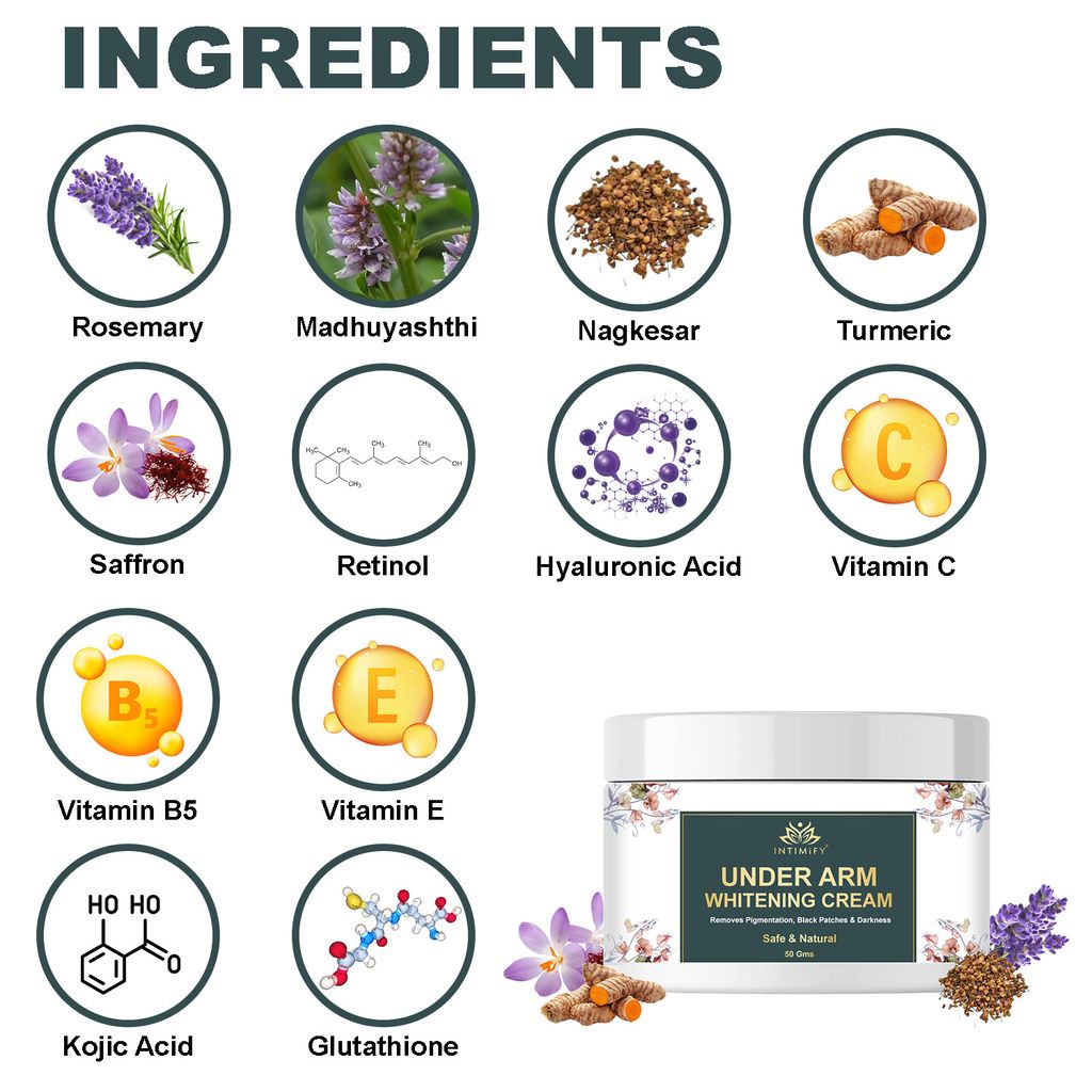 Intimify Underarm Whitening Cream For Dark Underarms, Underarm Whitening, Spot Removal, 50 g