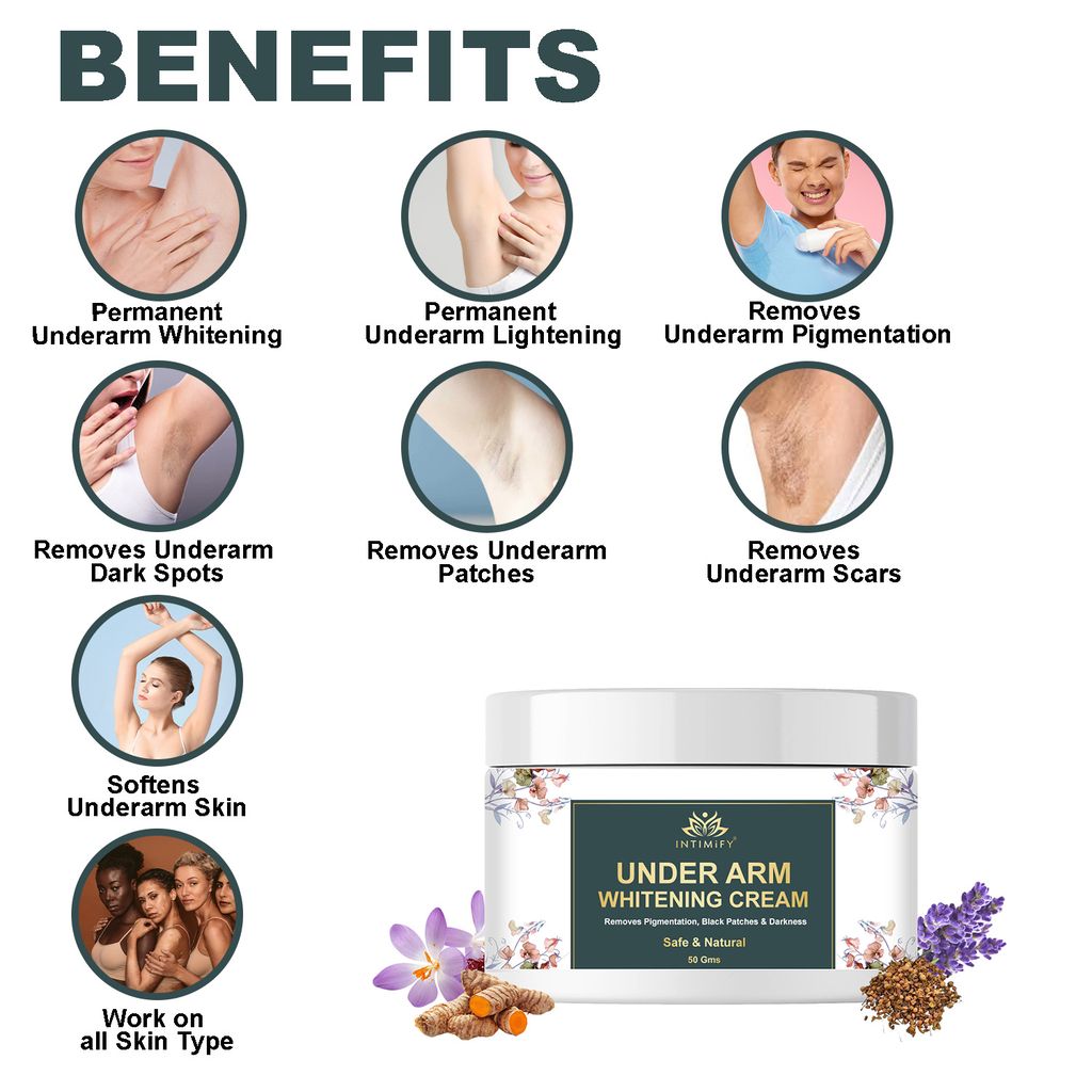 Intimify Underarm Whitening Cream For Dark Underarms, Underarm Whitening, Spot Removal, 50 g