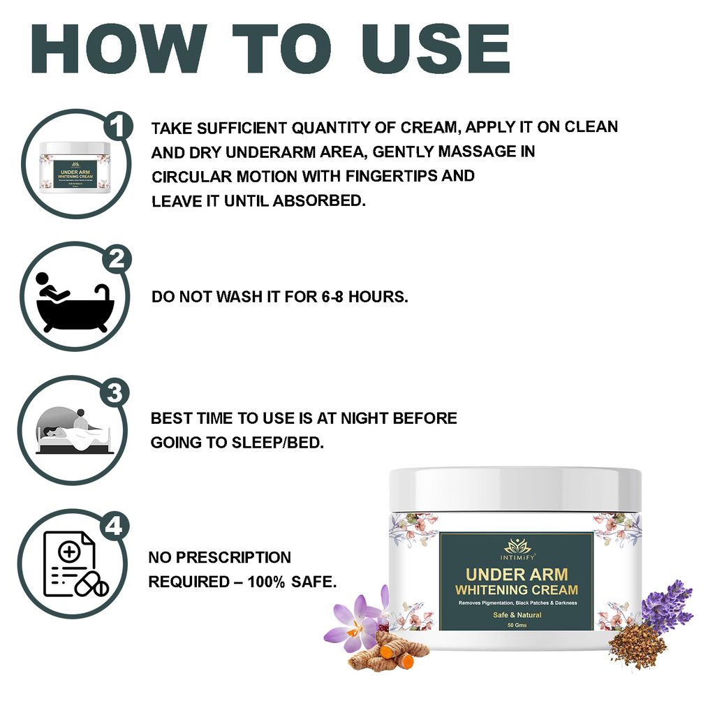 Intimify Underarm Whitening Cream For Dark Underarms, Underarm Whitening, Spot Removal, 50 g
