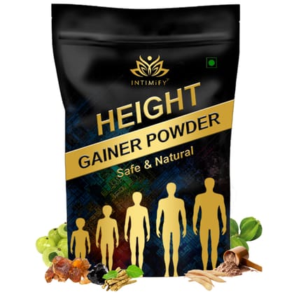Intimify Height Increase Supplement, Height Gainer Powder with KESAR PISTA BADAM Flavour, 300 gm Powder