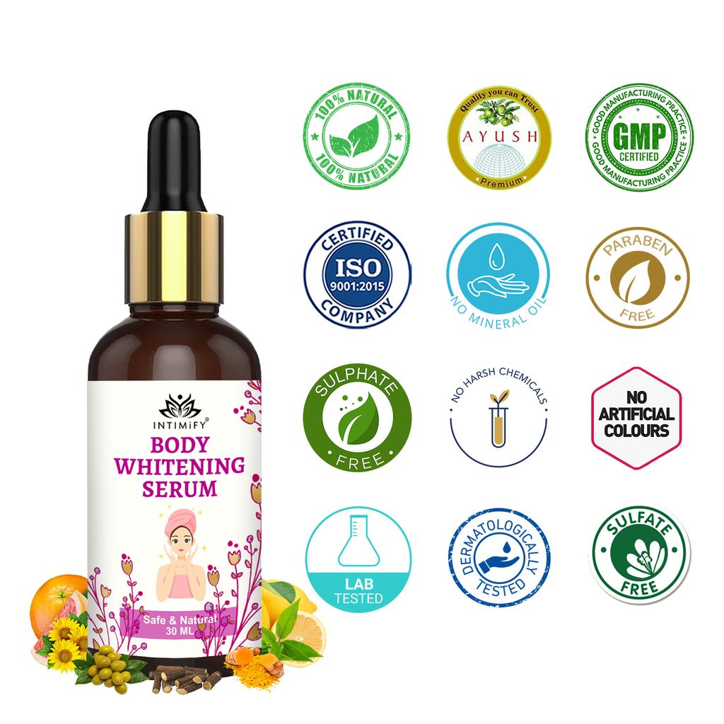 Intimify Body Whitening serum, anti aging wrinkles serum, face serum, skin brightening serum, Dark spots (30 ml)