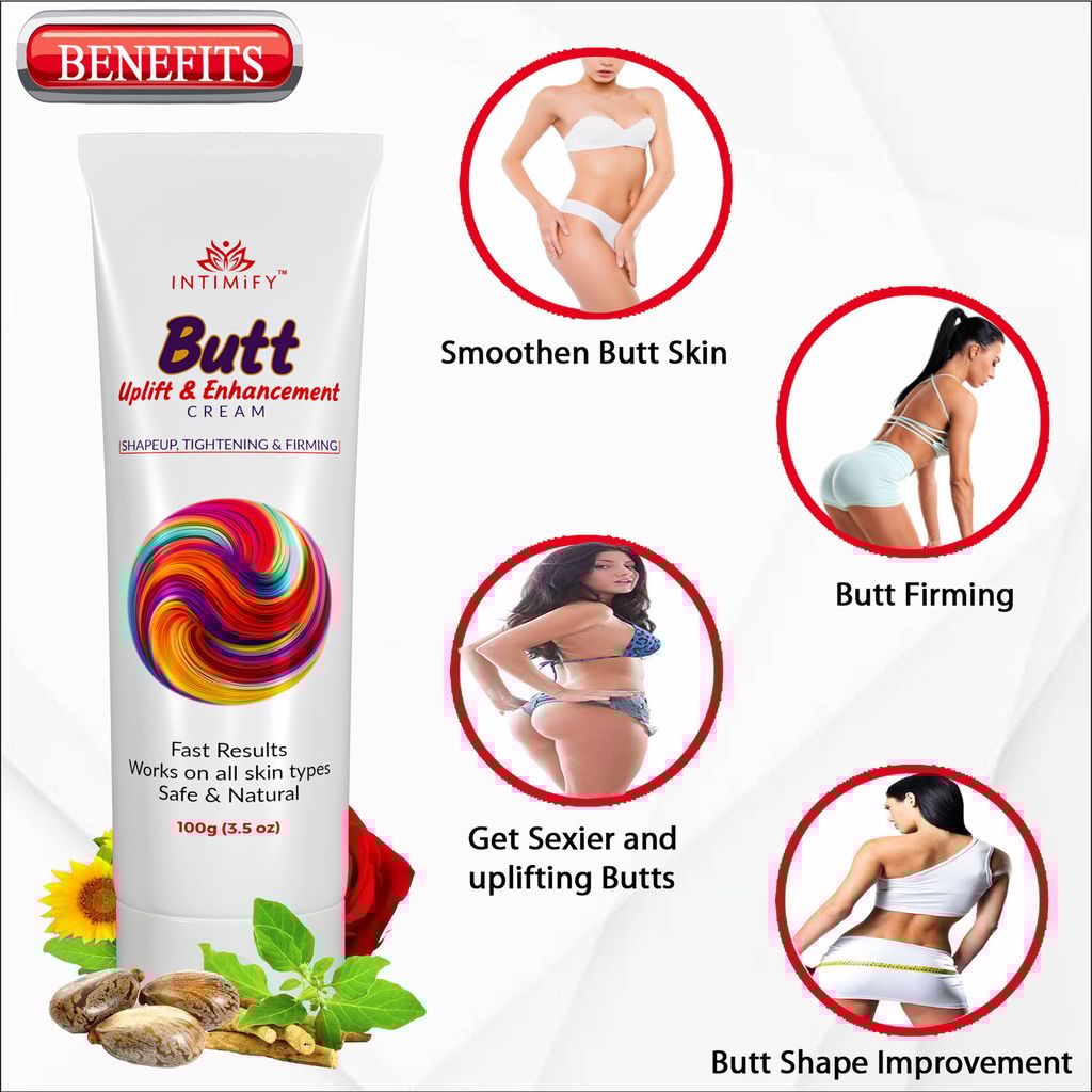 Intimify Butt Uplift Cream, buttock enlargement cream, butt tightening cream, hips growth oil