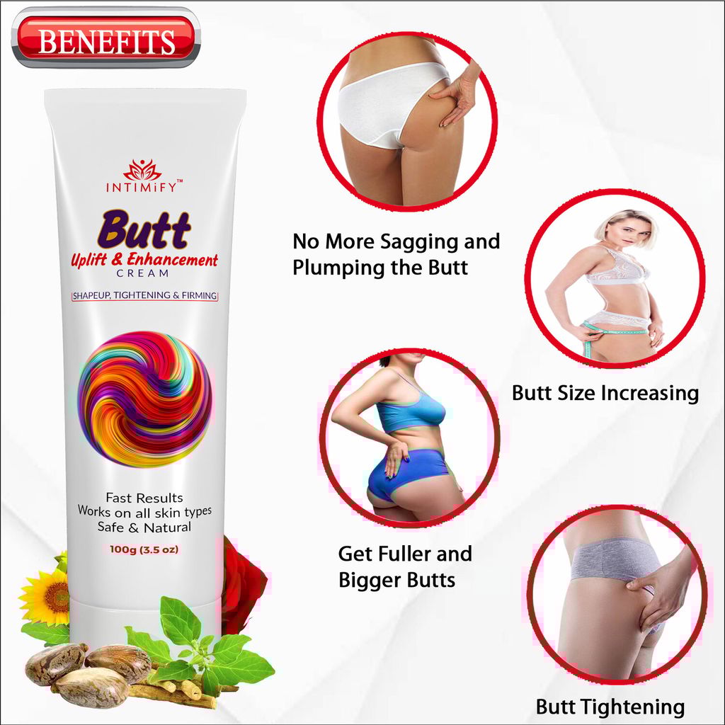 Intimify Butt Uplift Cream, buttock enlargement cream, butt tightening cream, hips growth oil