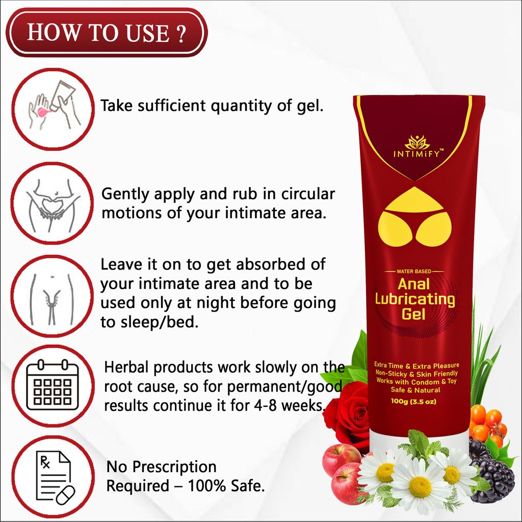 Intimify Anal Lubricating Gel for smooth anal sex experience and used as lubricant gel, sexual lubricant gel, sex lubricant