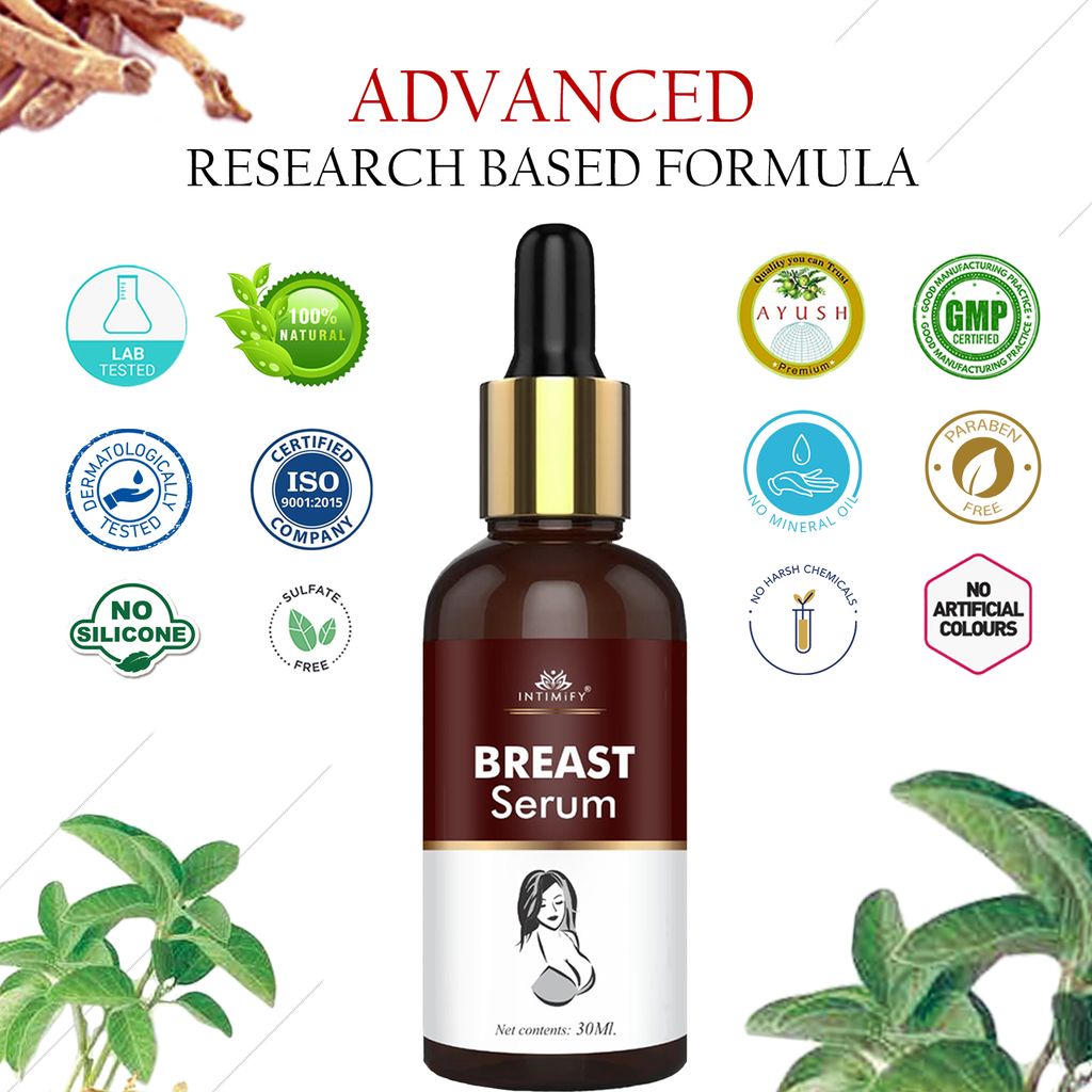Intimify breast growth serum, breast serum, breast massage oil, breast tightening oil, breast enlargement oil