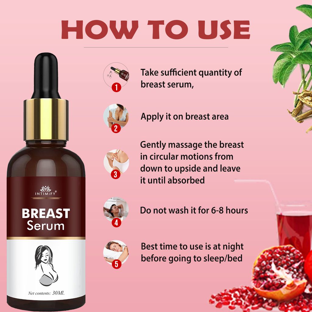 Intimify breast growth serum, breast serum, breast massage oil, breast tightening oil, breast enlargement oil