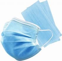 3 Ply Disposable Face Mask with Nose Clip (Blue, Pack of 100) for Unisex