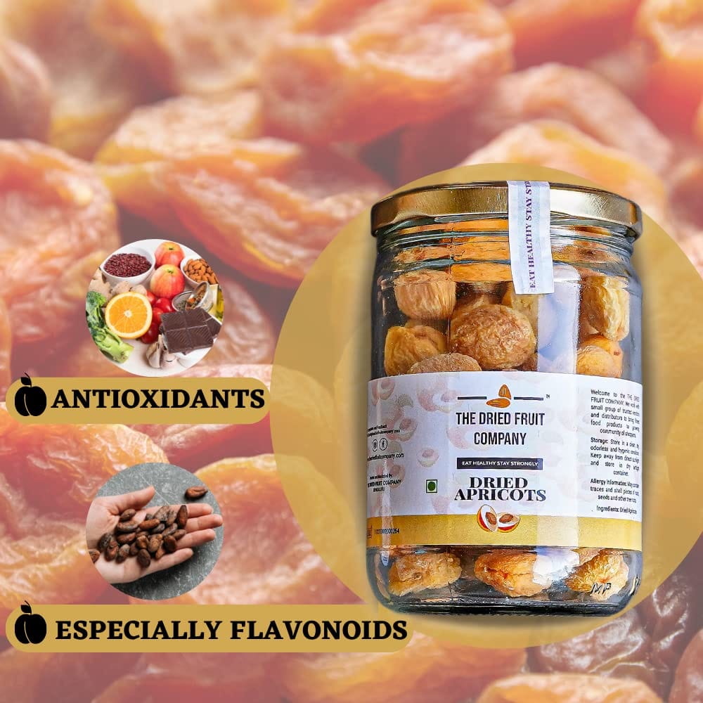 The Dried Fruit Company Dried Apricot Dry Fruit Healthy Naturally Tasty Increases Immunity (500gm)