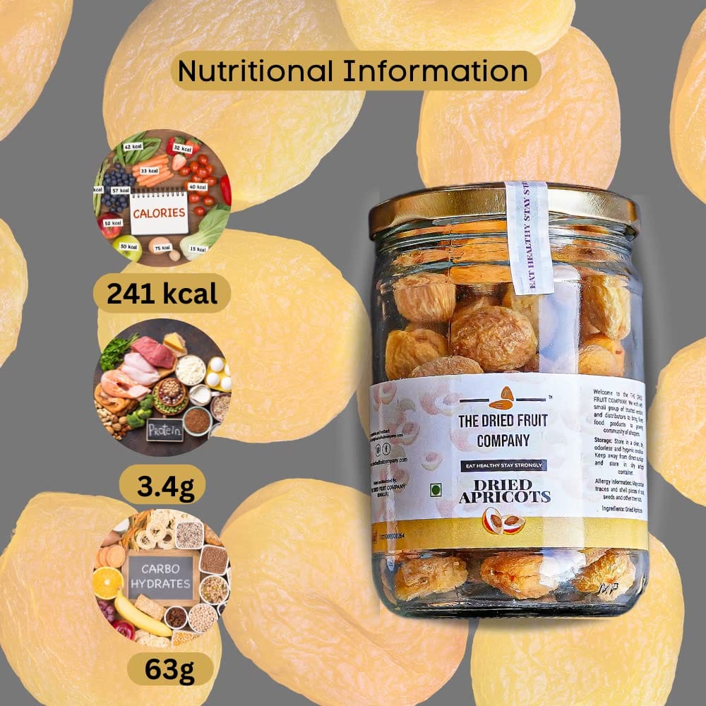 The Dried Fruit Company Dried Apricot Dry Fruit Healthy Naturally Tasty Increases Immunity (500gm)