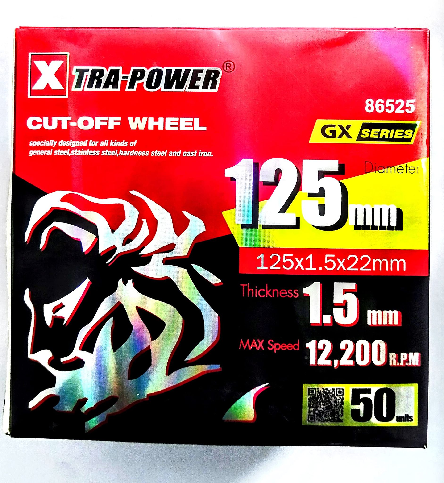 H9 1.5 mm Green Cut Off Wheel Xtra Power 5 Inch GX Series 125 mm Cutting Wheel (Pack of 50)