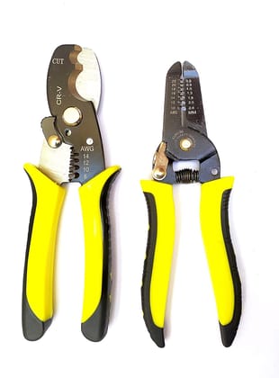 H9 Electric Cable Wire Cutter Stripper Piers Multi Purpose Cutting Wire Insulation Stripper Cutting Pliers for Electrical Use (Pack of 2)