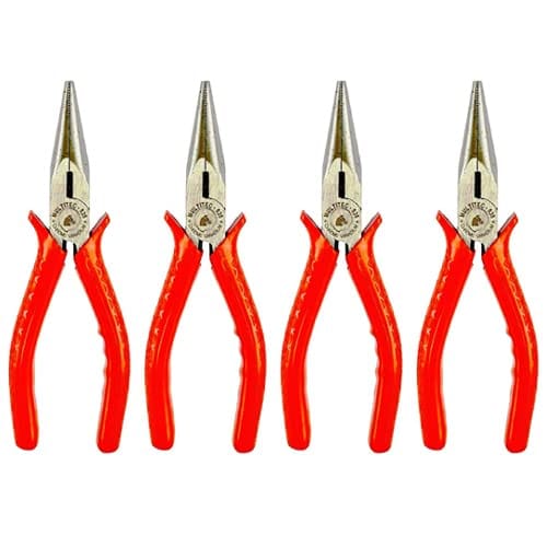 H9 Multitec MT-535 Long Nose Plier | 6 Inch | Chrome Vanadium | Long Handle Grip | Pack of 4